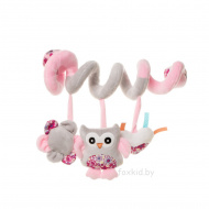 Мягкая игрушка-спираль 4BABY PLAY&EDU Совушка розовая